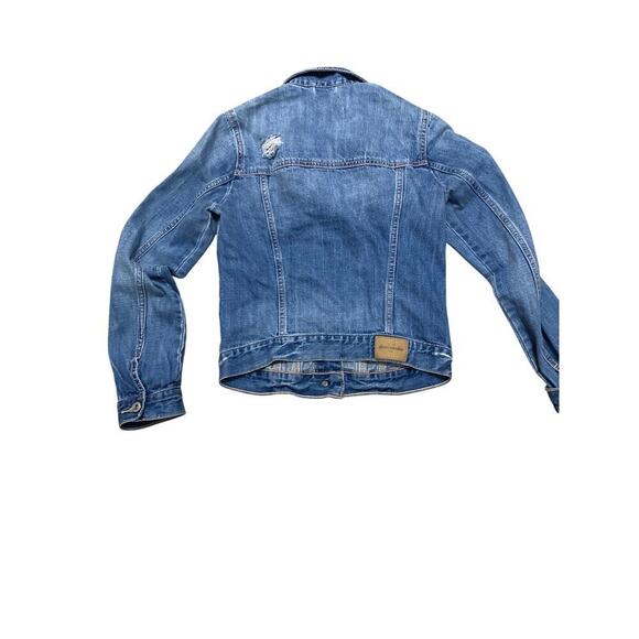 Abercrombie Kids Jean jacket  Girls size 14 DISTRESSED CLEAN CONDITION - Picture 6 of 9